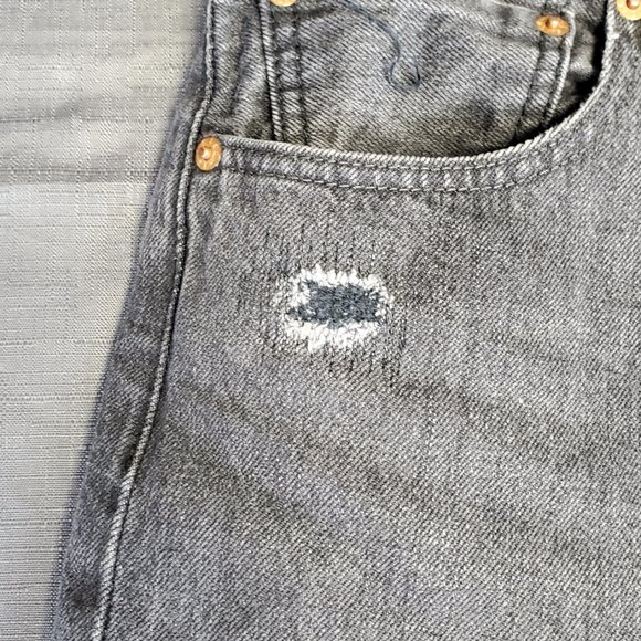 Levi’s black 501 93 manufacture distressed jeans, size 34 - Picture 3 of 6